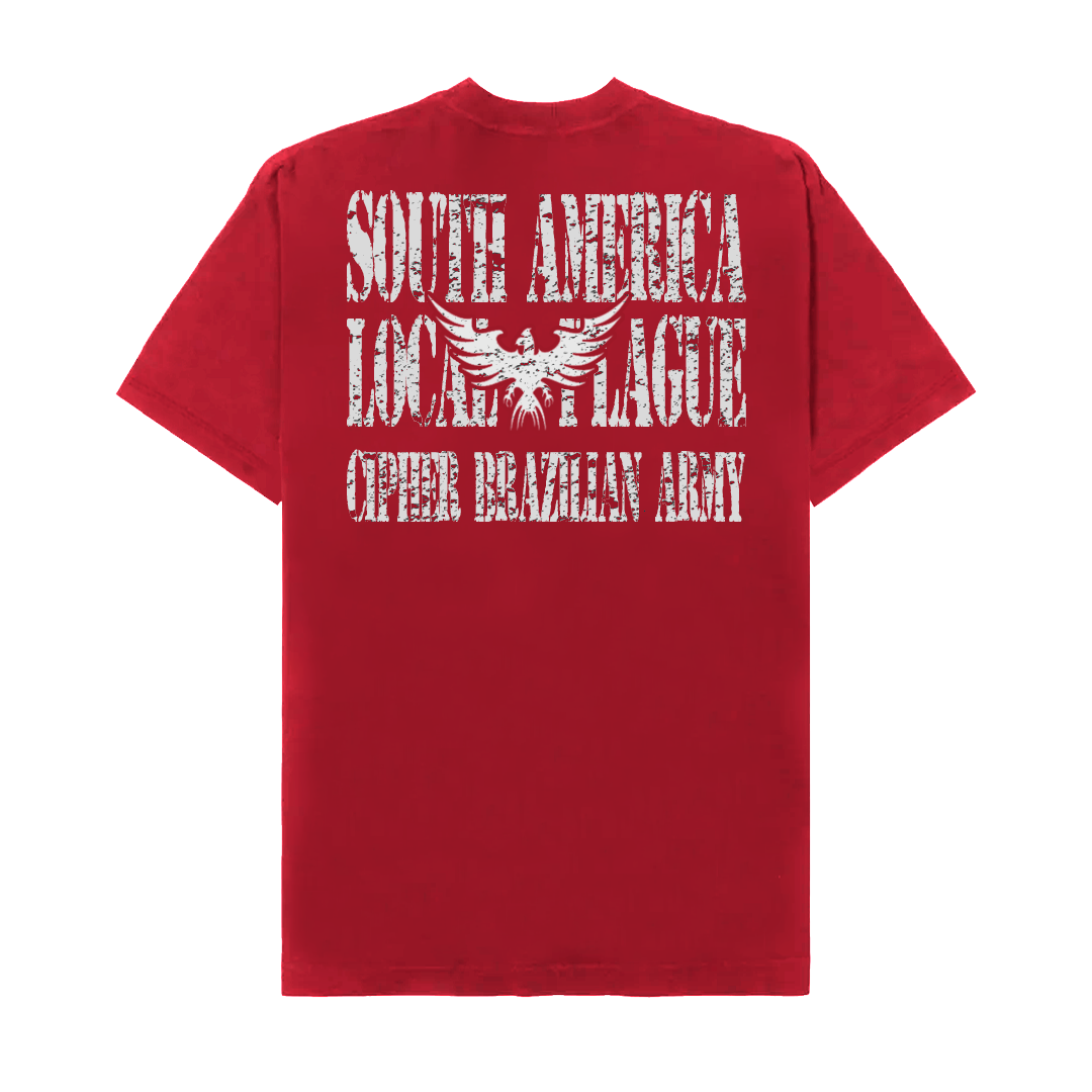 CIPHER "CRANIUM" RED TEE