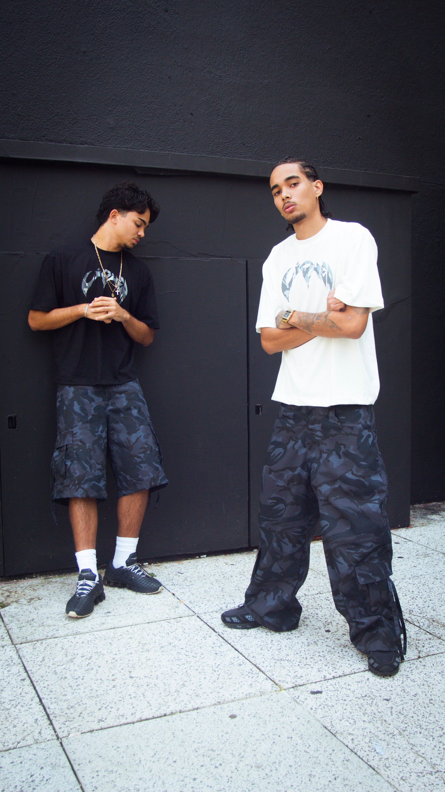 CIPHER "CAMO" SMOKE GREY BAGGY PANTS