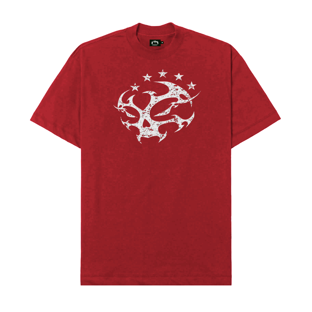 CIPHER "CRANIUM" RED TEE