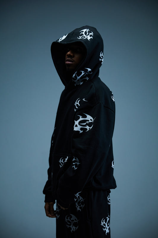 CIPHER "CRANIUM" BLACK HOODIE