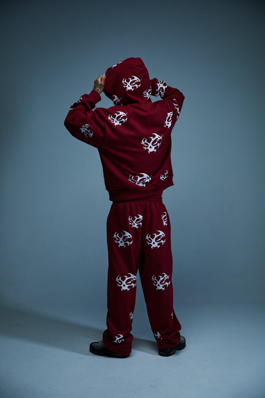 CIPHER "CRANIUM" BURGUNDY HOODIE