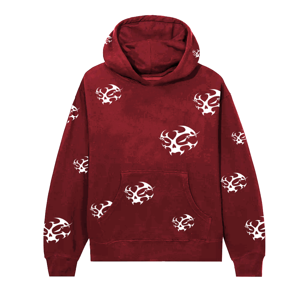 CIPHER "CRANIUM" BURGUNDY HOODIE