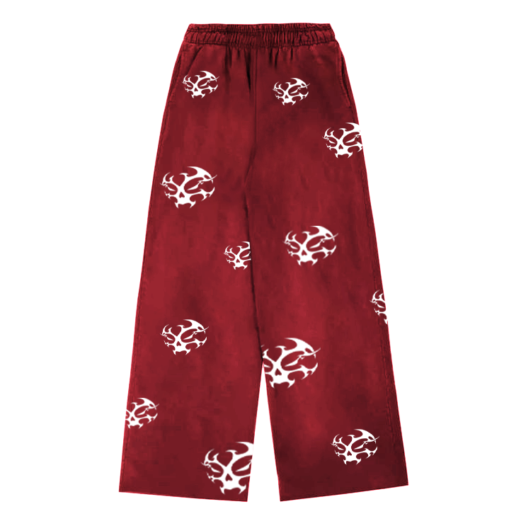 CIPHER "CRANIUM" BURGUNDY PANTS