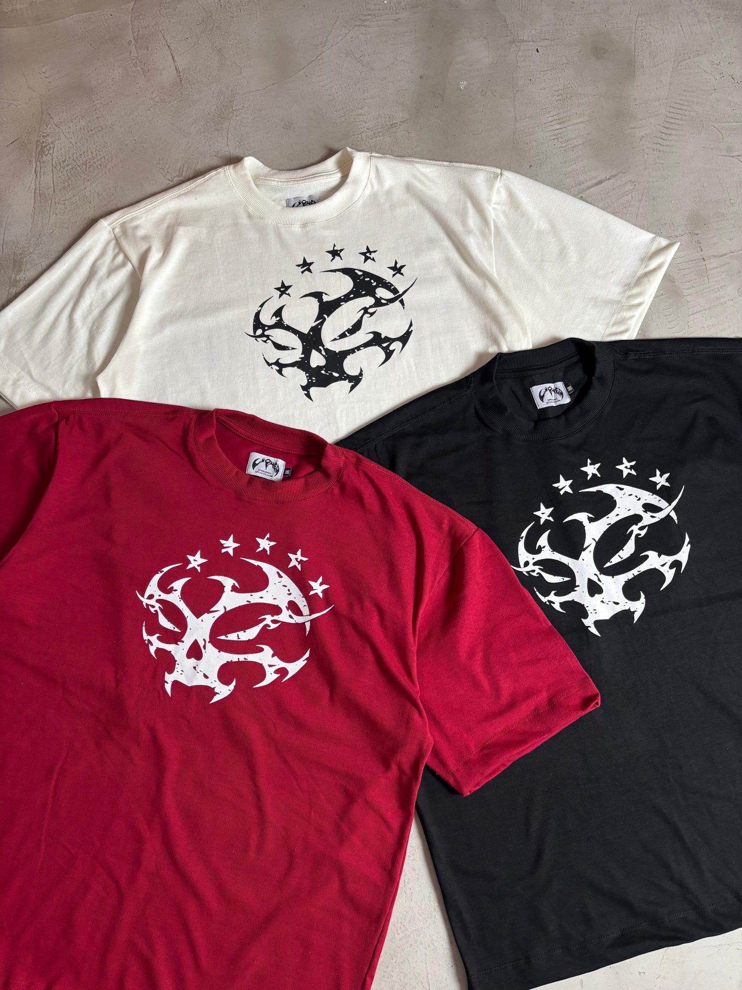 CIPHER "CRANIUM" RED TEE