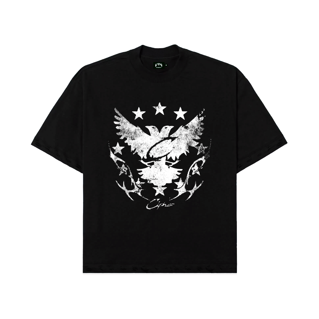 CIPHER "STURNUS VULGARIS" BLACK TEE