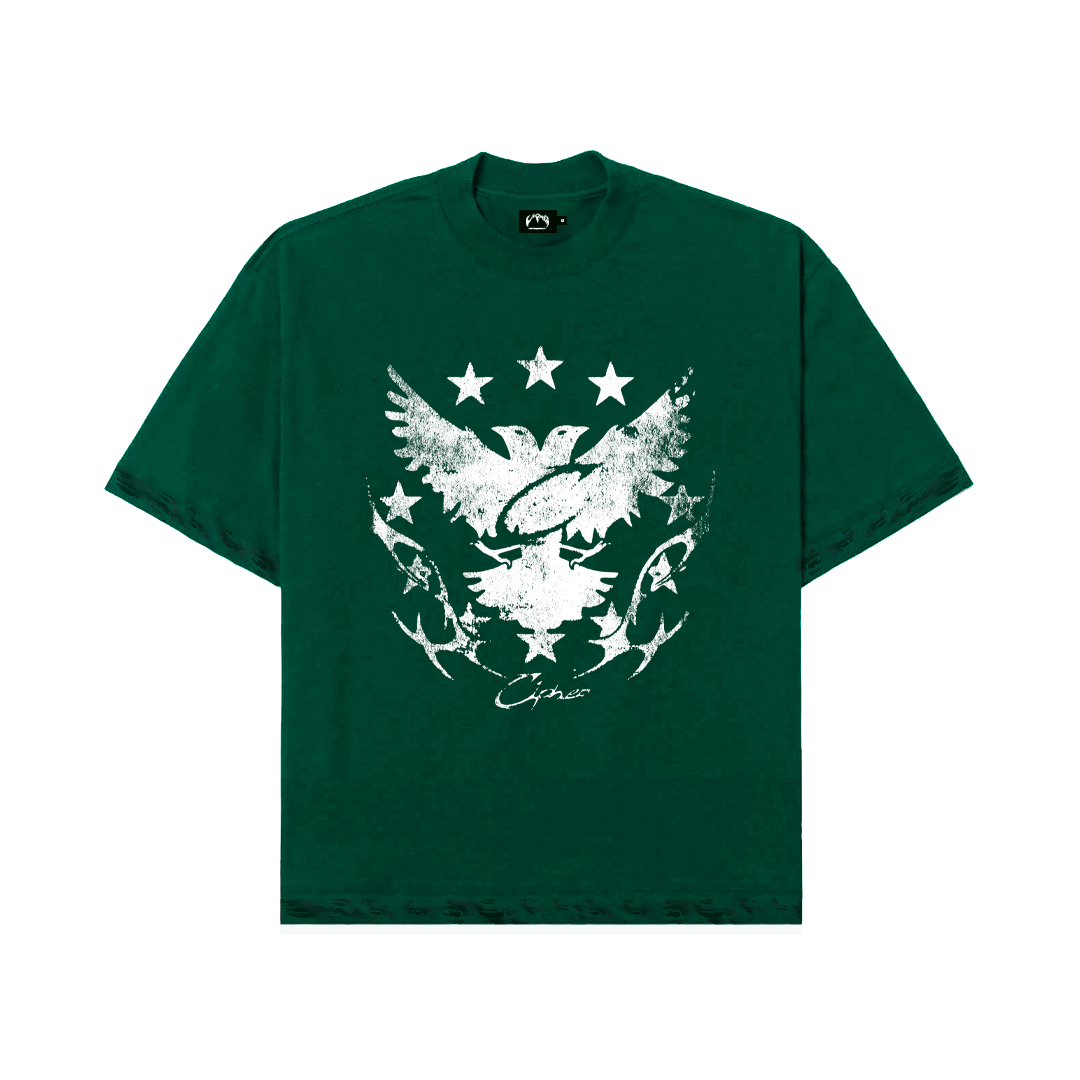 CIPHER "STURNUS VULGARIS" GREEN TEE