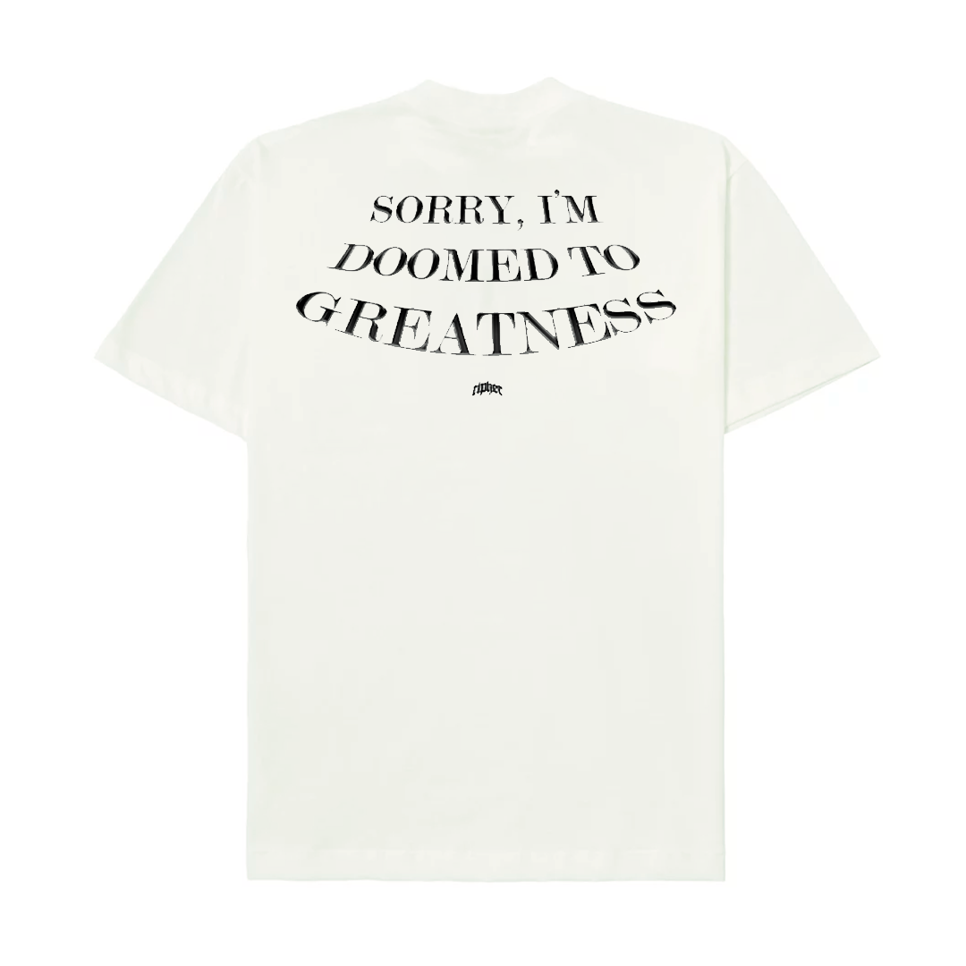 CIPHER "DOOMED" OFF-WHITE TEE