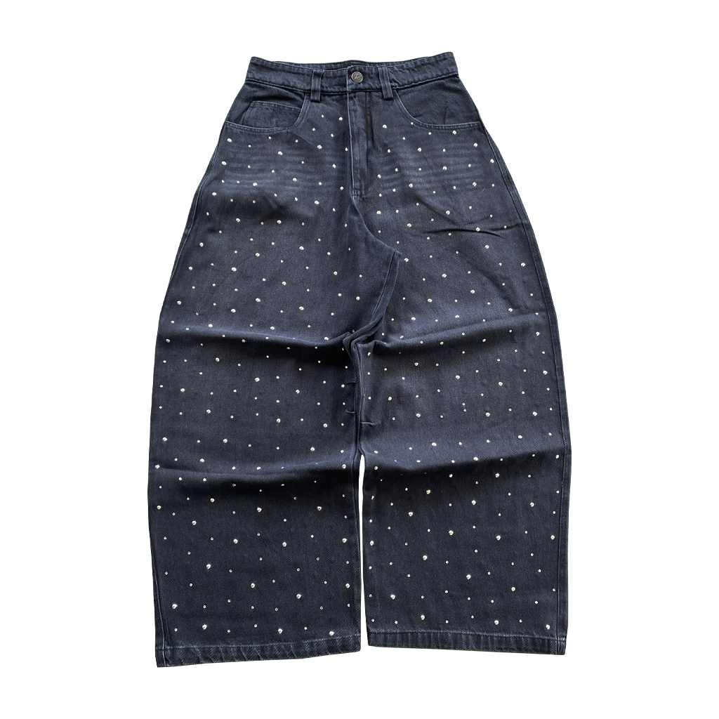 CIPHER JEANS BLACK CRYSTAL PANTS