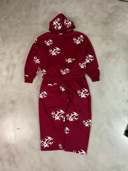 CIPHER "CRANIUM" BURGUNDY PANTS