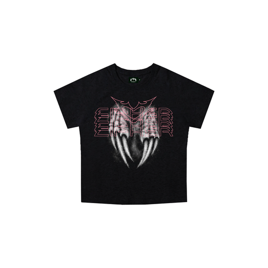 CIPHER "ANGEL NAILS" BLACK BABY TEE