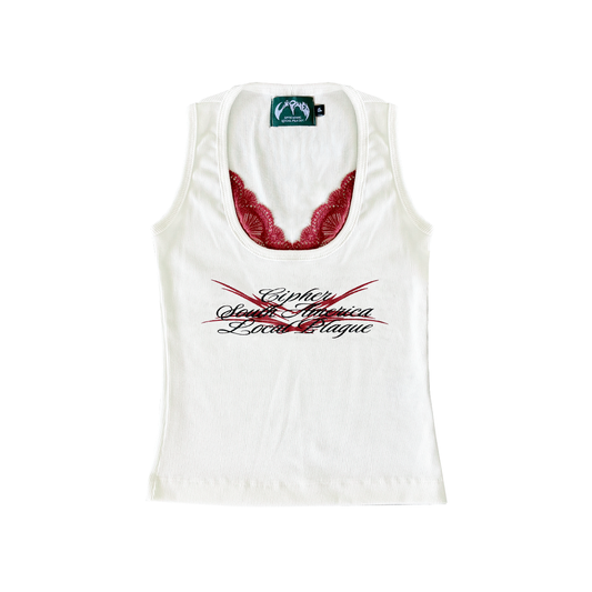 CIPHER4GIRLS OFF-WHITE TANK TOP