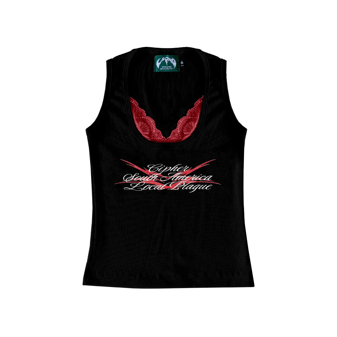 CIPHER4GIRLS BLACK TANK TOP