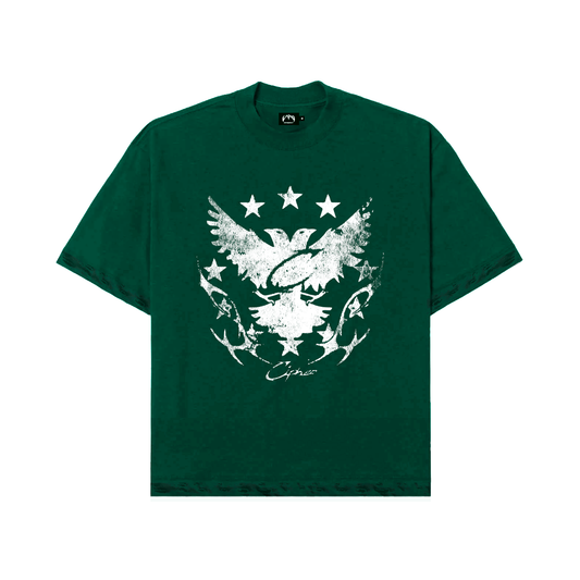 CIPHER "STURNUS VULGARIS" GREEN TEE